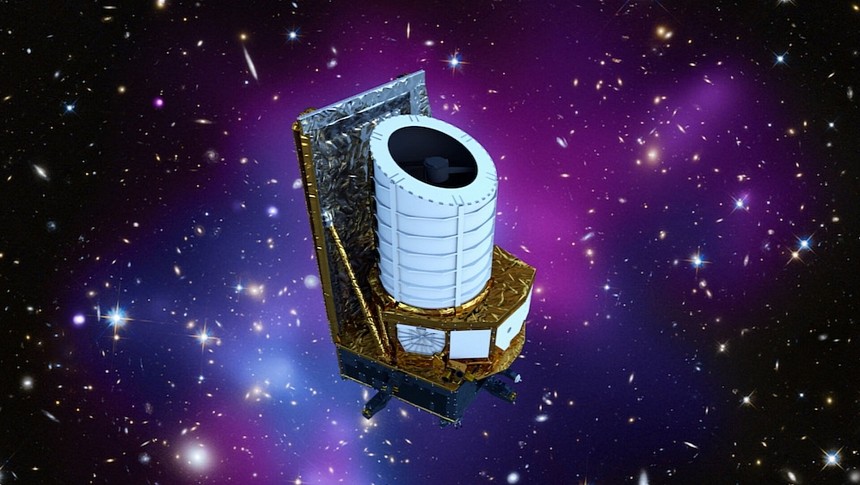 Euclid telescope in space (rendering)