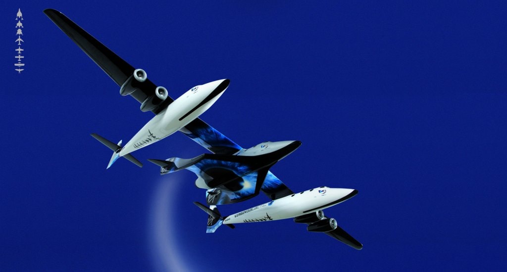 Mounted SpaceShipTwo rendering