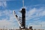 SpaceX 215-Feet Rocket Goes Up with Crew Dragon on Top Ahead of Halloween Launch