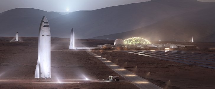 BFR Martian launch site