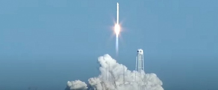 Northrop Grumman's Antares rocket takes off from NASA's Wallops Facility