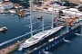 Spectacular Black Pearl Megayacht, the Biggest of Its Kind in the World, Is in for a Refit