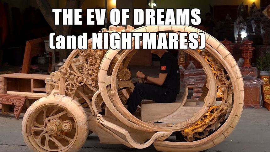 An EV unlike any other: imagined by a child, designed by AI, and carved out of wood 