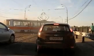 Spectacular Tram Drift in Russia