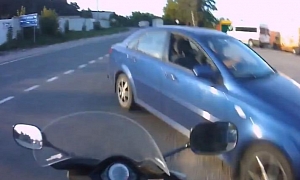 Speeding Motorcyclist Crashes into Innocent Driver