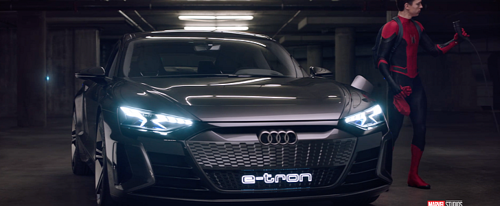 Spider-Man Gets to Borrow Audi e-tron GT for School Project