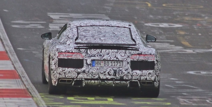 Next Audi R8 turbo spied