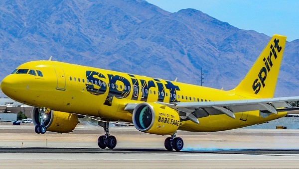 Spirit Airlines Takeoff Las Vegas Airport 