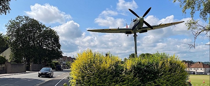 Supermarine Spitfire replica in Salisbury