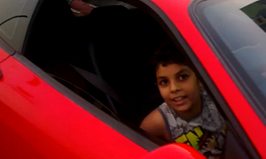 Spoiled Kid Drives a Ferrari