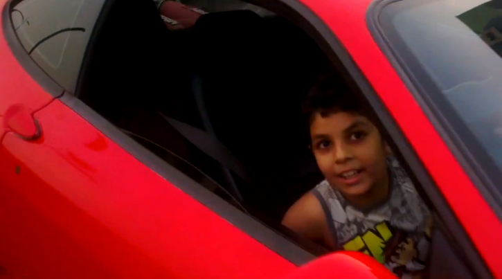 Kid Drives a Ferrari