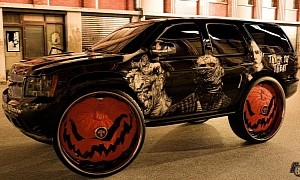 Spook-Wrapped Chevy Tahoe Prepares for Digital Halloween With Jack-o’-Lantern 32s