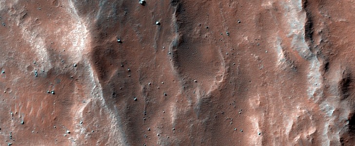 Undisclosed region of Mars, potential target for NASA helicopter