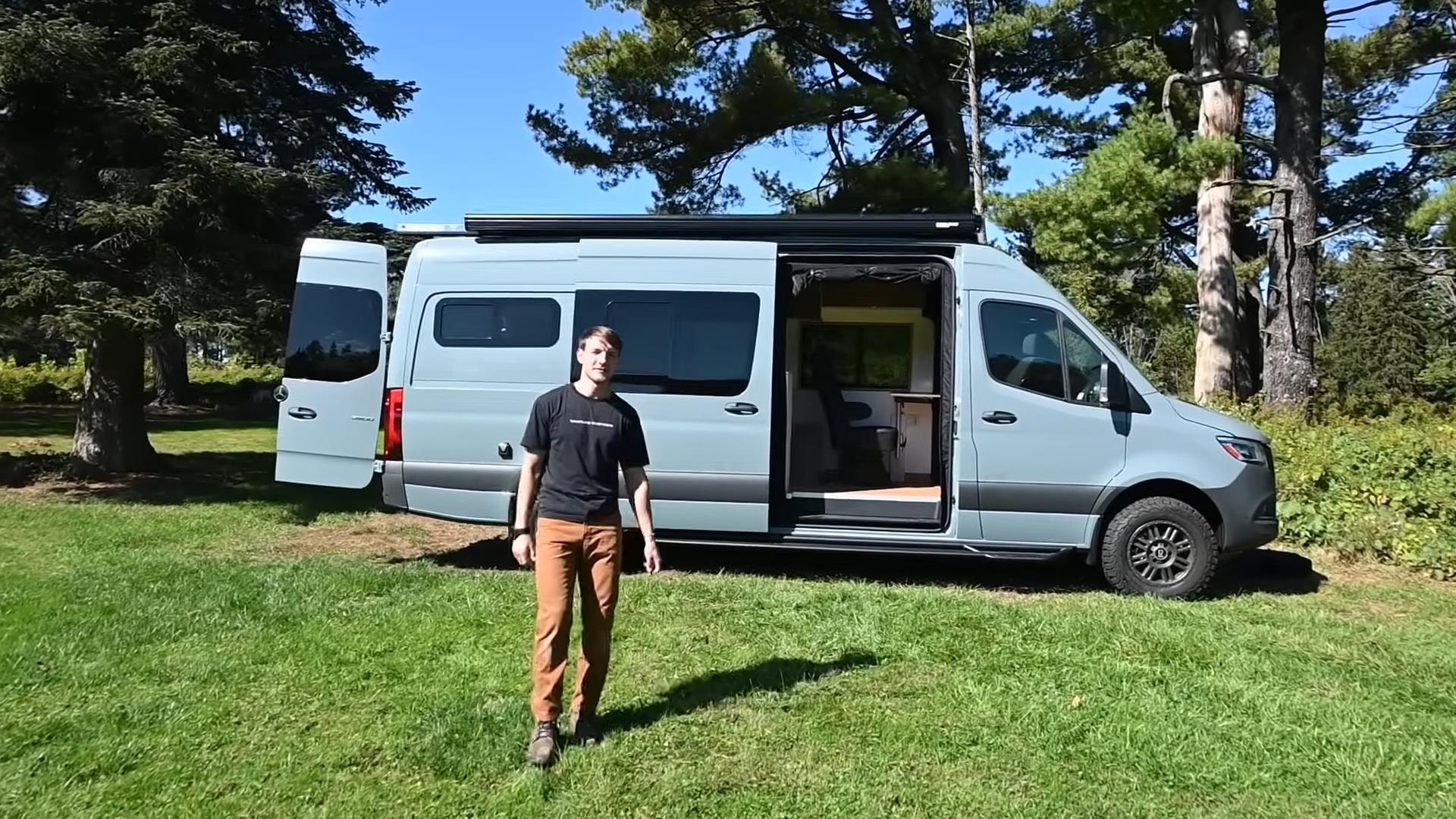 Sprinter Camper Van Becomes a Modern Studio Apartment on Wheels