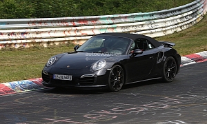 Spyshots: 2014 Porsche 911 Turbo Cabriolet Laps the Nurburgring