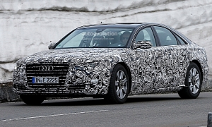 Spyshots: 2015 Audi A8 Facelift Coming