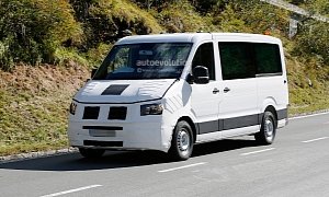 Spyshots: 2016 / 2017 Volkswagen Crafter Takes after the T6 Transporter