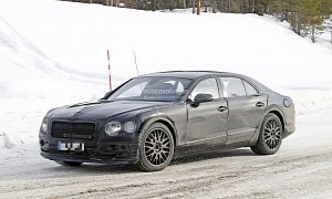Spyshots: 2020 Bentley Flying Spur Hybrid Uncovered by Charging Port