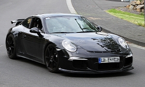 Spyshots: 991 Porsche 911 GT3 Loses Camo, Gains Wing