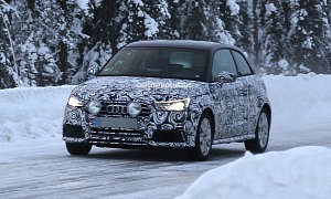 Spyshots: Audi A1 / S1 Facelift Cold Testing
