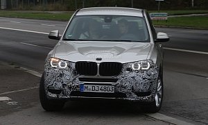 Spyshots: BMW F25 X3 LCI Shows LED Headlights