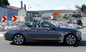 Spyshots: BMW F33 4 Series Cabrio with Minimal Camo and Roof Down