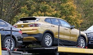 Spyshots: Hardly Camouflaged 2018 BMW X2 Has Four Blue-and-White Roundels