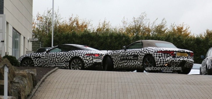 Jaguar F-Type Coupe Spotted Next to Convertible