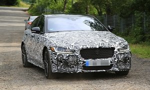 Spyshots: Jaguar XE SVR Has Big Brakes, Gaping Exhaust and Over 500 HP for Sure
