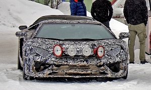 Spyshots: Lamborghini Aventador SV Roadster Spotted During Winter Testing