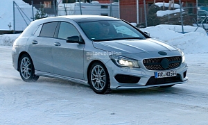 Spyshots: Mercedes CLA Shooting Brake Dashing Through the Snow
