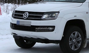 Spyshots: VW Amarok with LED Daytime Running Spied Again