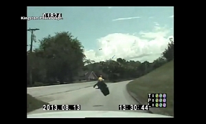 Squid on a Sport Bike Fleeing from the Police