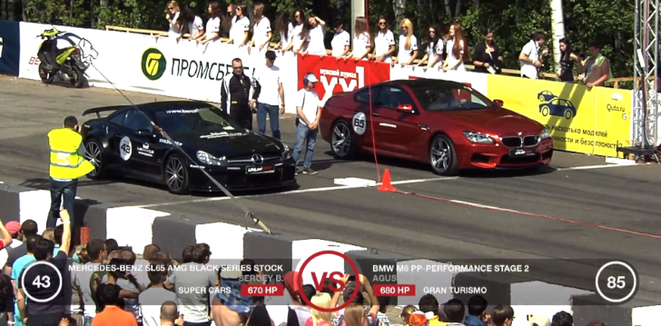 BMW F13 M6 vs SL6 AMG Black Sereis