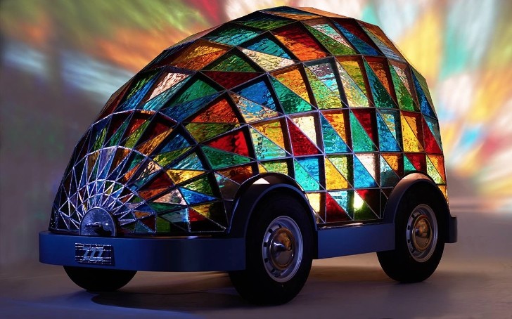 Stained Glass Driverless Sleeper Car