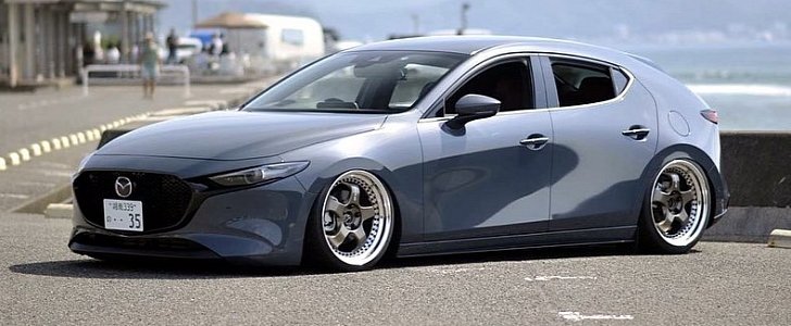 Stanced Mazda3 Exists Breathing Intensifies Autoevolution