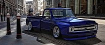 Stanced Chevy C10 Restomod Hits Downtown Like an American Werewolf in London