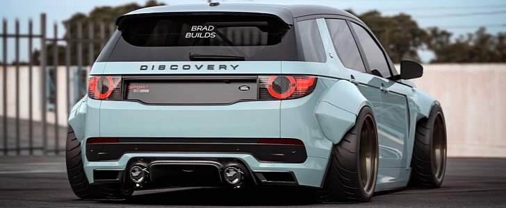 Stanced Discovery Sport Is a Widebody Race Car Rendering