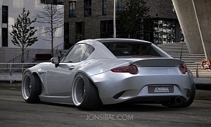 Stanced Mazda MX-5 Miata RF Rendering Is All About Anger Management