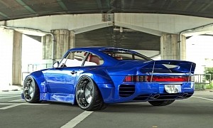 Stanced Porsche 959 Wears CGI Rauh-Welt Widebody to Deliver Cool Supercar Vibes
