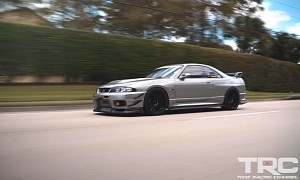 Stealthy 1996 Nissan Skyline GT-R R33 Highway Rolls R8 With Obvious Results