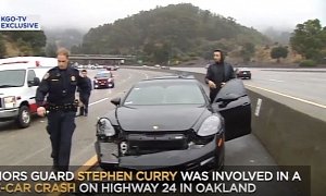 Steph Curry’s Porsche Panamera Wrecked in Multi-Vehicle Crash in Oakland