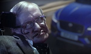Stephen Hawking Is Jaguar's Latest British Villain in Spot Promoting the F-Pace