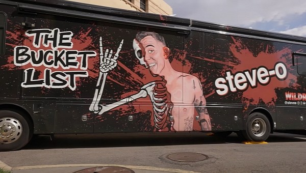 Steve-O has been traveling a lot on his comedy tour, so his tour buses are proper homes on wheels 