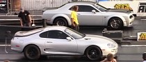 Stick-Shift Toyota Supra Shows a 9-Second Hellcat Redeye How It's Done