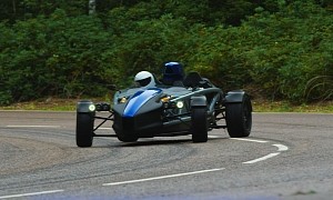 Stig Inserts Another Drift Coin, Takes the Ariel Atom 4 on a Slightly Wet Course