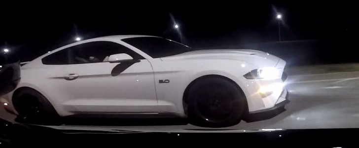 Stock Charger Hellcat Widebody takes on Roush-tuned Mustang GT