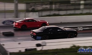 Stock Shelby GT500 Drags Challenger Hellcat, There's a Secret Behind Every Win