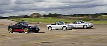 Stock Versus Two Supercharged Mazda MX-5 Miata Drags Make for 3 x Lots of Fun