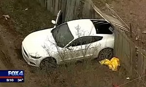 Stolen Mustang Incident Ends With a Crash, Police Officer Shoots the Driver
